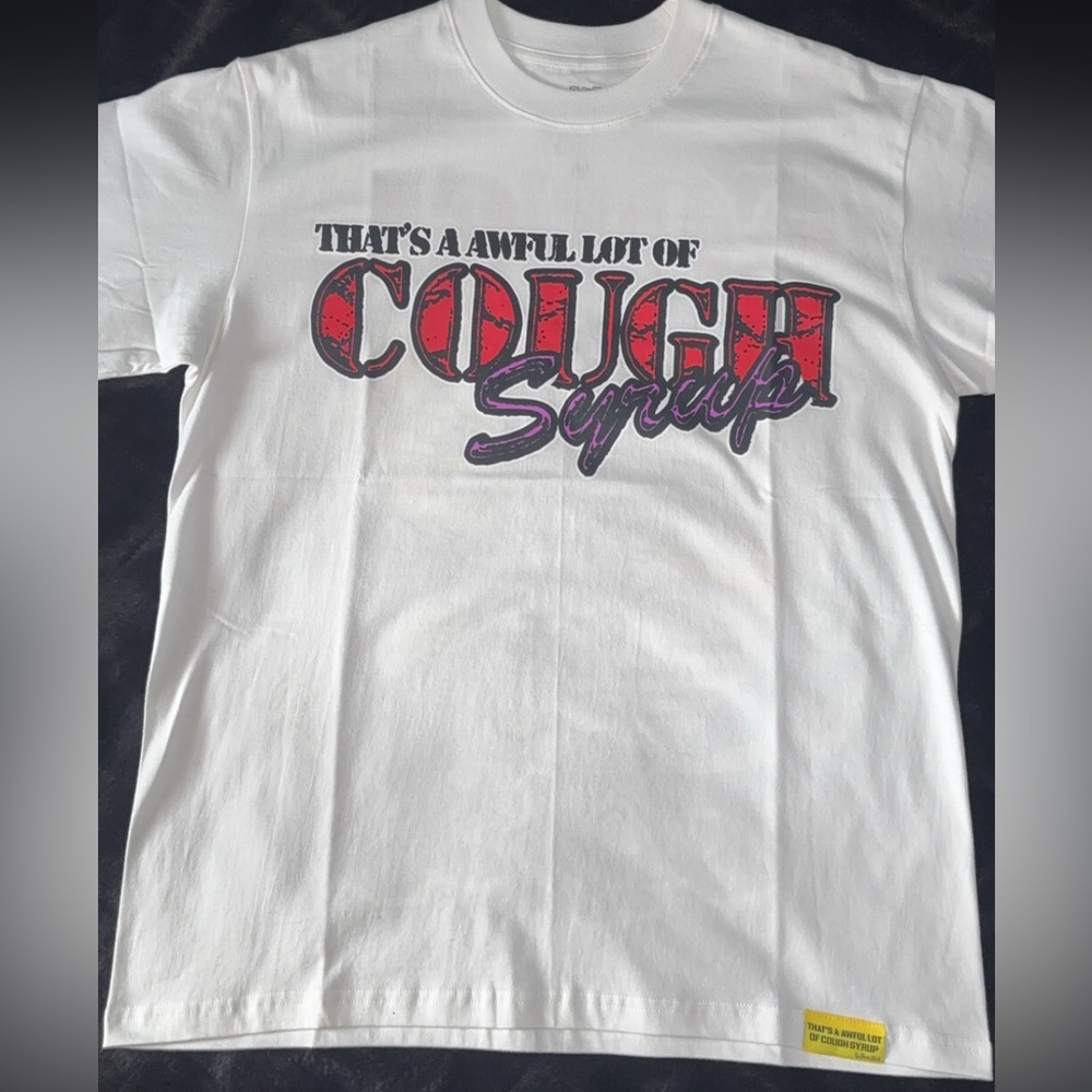 White Awful Lotta Cough Syrup Tee